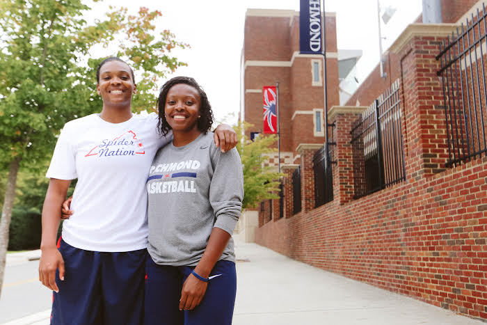 One’s bold, the other, giggly. The Parson sisters are together on the same college roster at Richmond