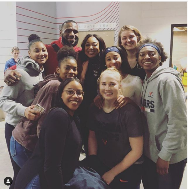 Bron Bron comes to town and makes a memory with UVA WBB